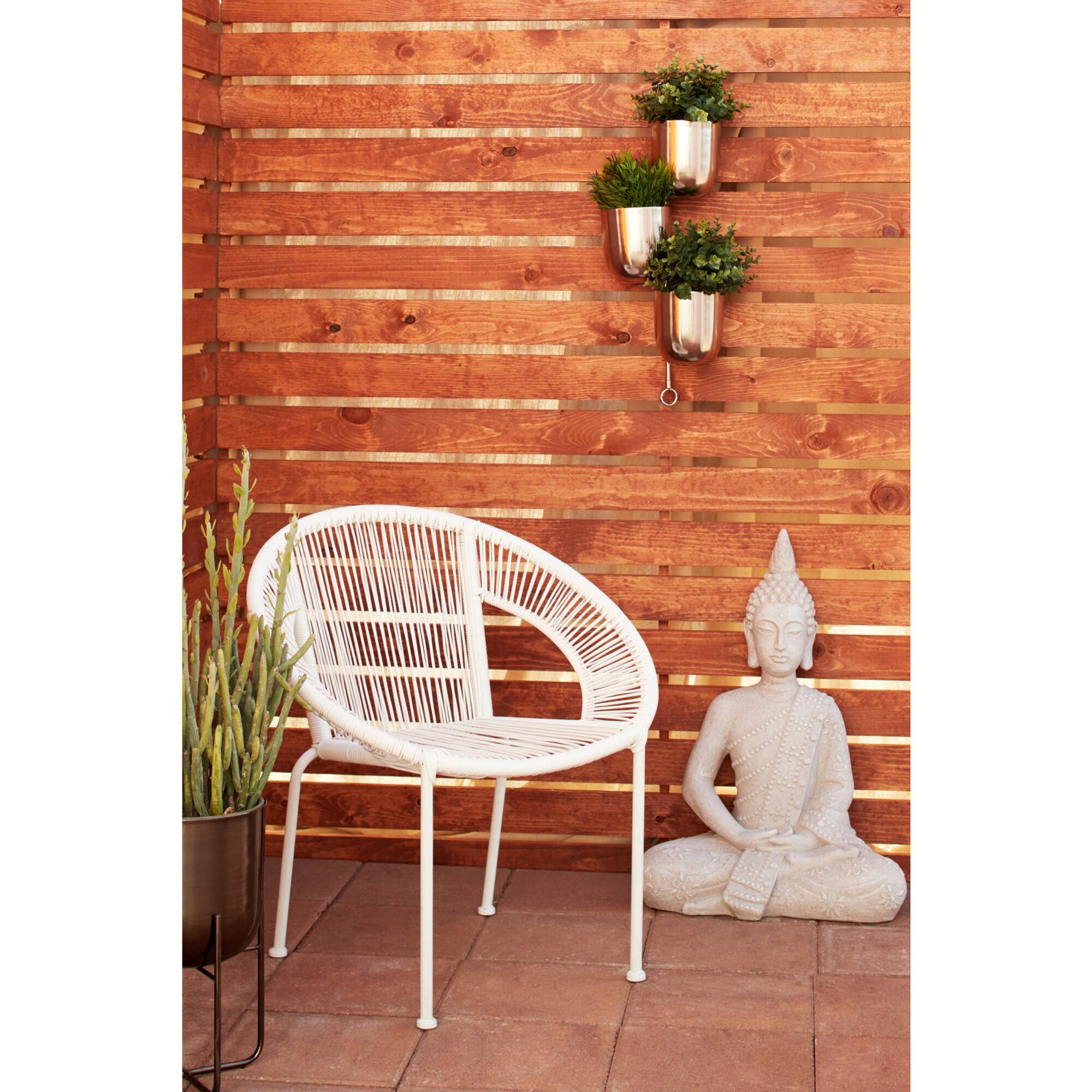 25" Gold Metal Contemporary Wall Planter